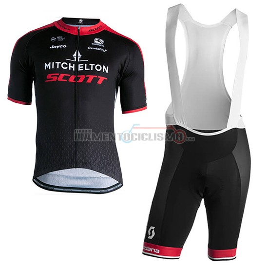 Abbigliamento Ciclismo Scott Manica Corta 2018 Nero Rosso